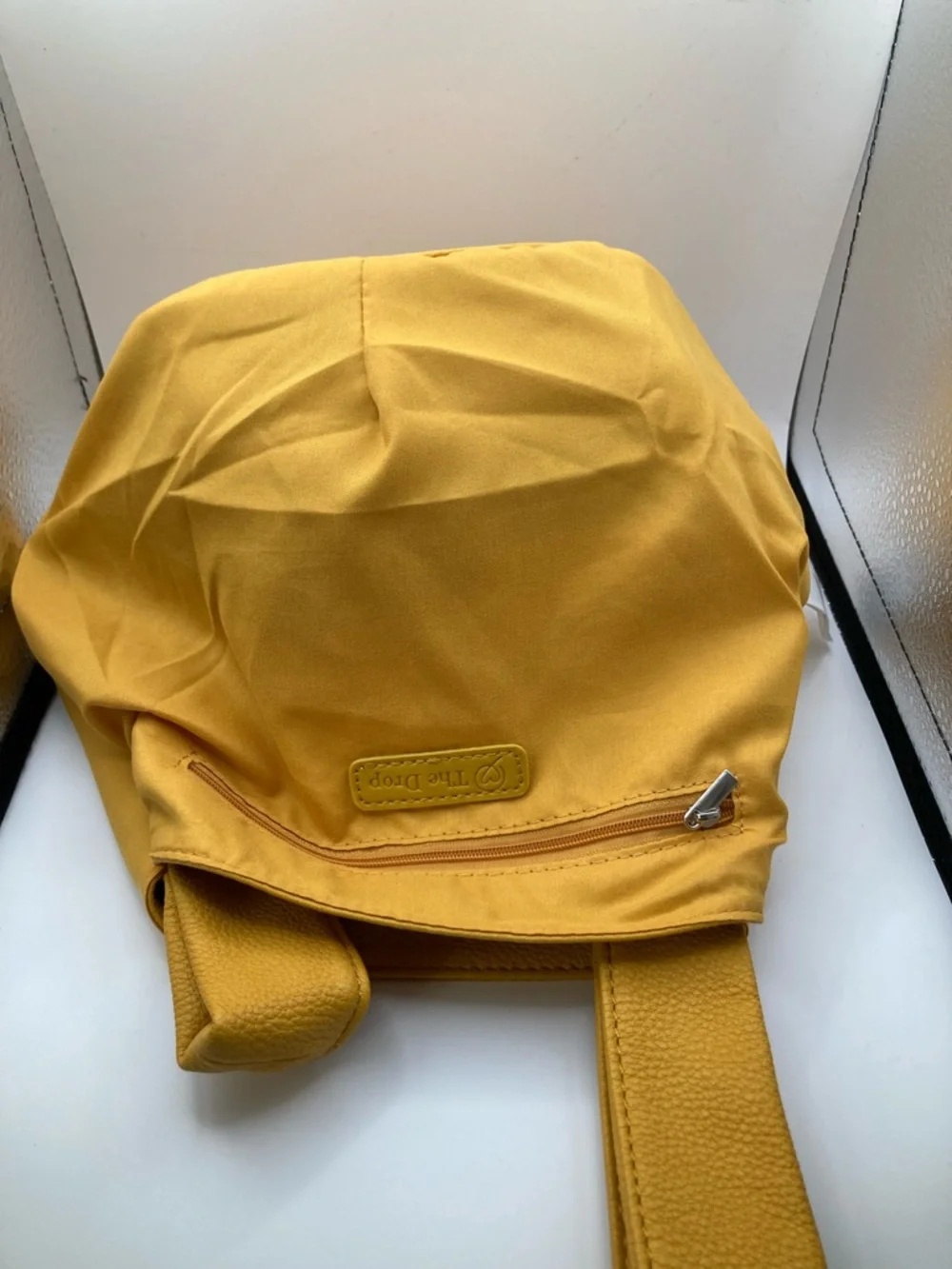 NWT The Drop Avalon Small Tote Bag Butter Yellow Vegan Leather Wristlet Handbag - Picture 9 of 10